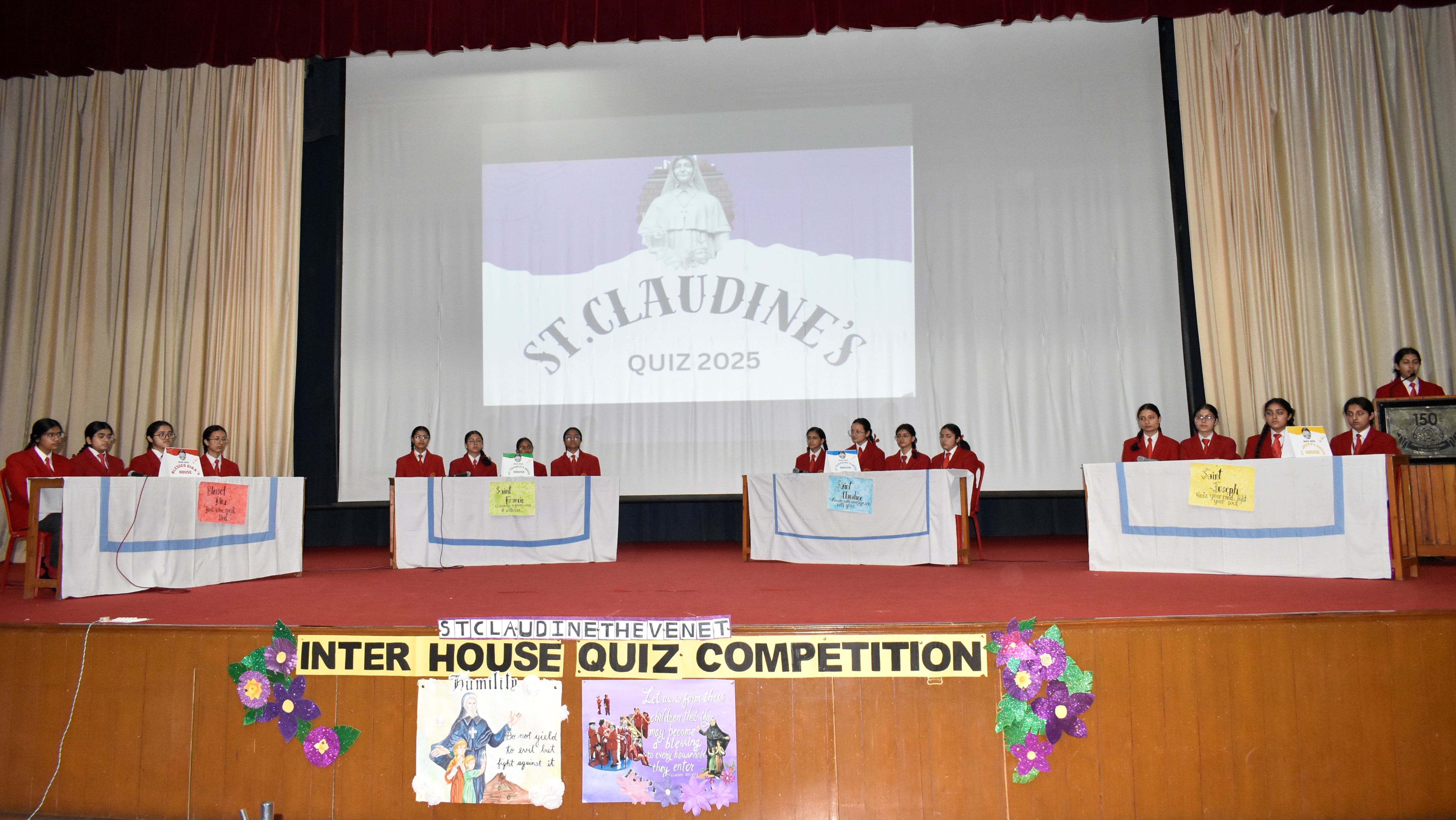 INTER-HOUSE QUIZ COMPETITION ON ST. CLAUDINE THEVENET  (IX-XII)